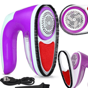 Lint Remover, 5W Power, Suitable for Clothes, Sofa, 6 Cutting Blades, USB Charging, Purple/Pink