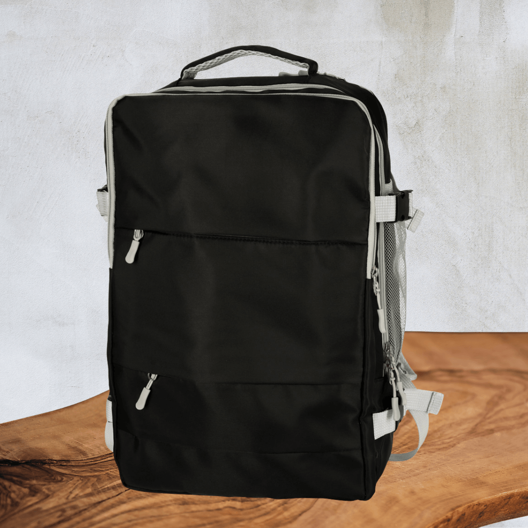 Travel Backpack, 3-4 Compartments, Waterproof Material, Additional Pockets, Expandable to 36 L, Polyester