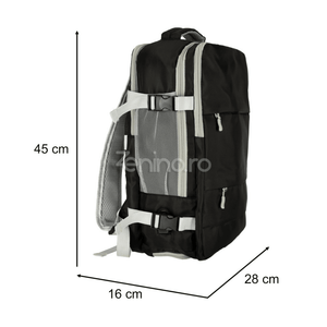 Travel Backpack, 3-4 Compartments, Waterproof Material, Additional Pockets, Expandable to 36 L, Polyester