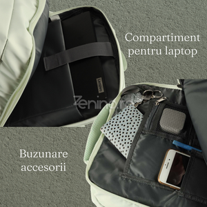 Travel Backpack, 3-4 Compartments, Waterproof Material, Additional Pockets, Expandable to 36 L, Polyester