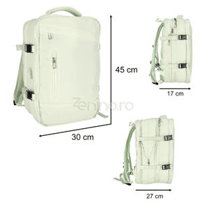 Travel Backpack, 3-4 Compartments, Waterproof Material, Additional Pockets, Expandable to 36 L, Polyester