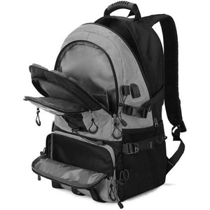 35L Travel Backpack, Compartmented, Laptop Protection, Side Pockets, Waterproof Material
