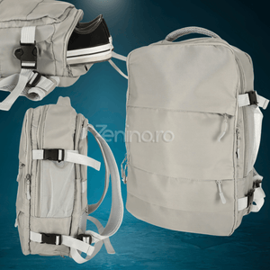 Travel Backpack, 3-4 Compartments, Waterproof Material, Additional Pockets, Expandable to 36 L, Polyester