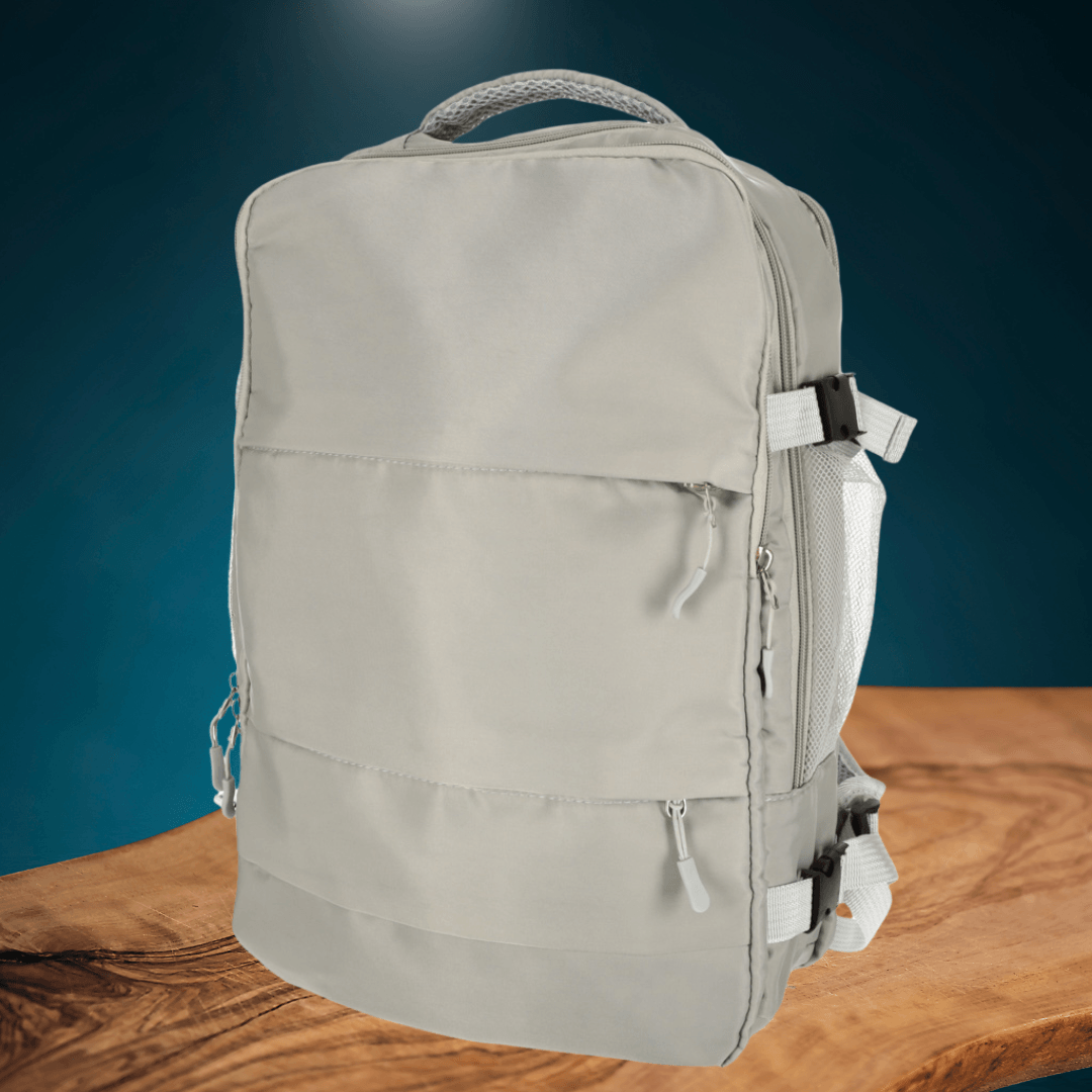 Travel Backpack, 3-4 Compartments, Waterproof Material, Additional Pockets, Expandable to 36 L, Polyester