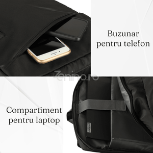 Travel Backpack, 3-4 Compartments, Waterproof Material, Additional Pockets, Expandable to 36 L, Polyester