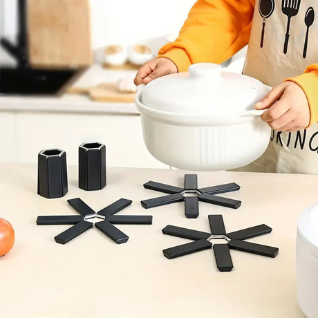 Hot Pot Holder, Up to 220°C, Plaibil Model, ABS, Black