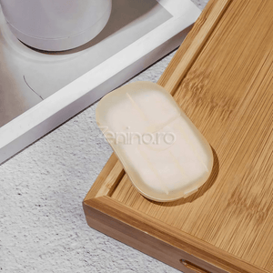 Set of 20 Soap Sheets, Mini Box Included, Single Use, Perfect for Travel, Biodegradable, Compact Size, 7x4.6cm