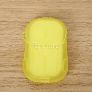 Set of 20 Soap Sheets, Mini Box Included, Single Use, Perfect for Travel, Biodegradable, Compact Size, 7x4.6cm