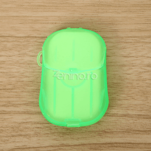 Set of 20 Soap Sheets, Mini Box Included, Single Use, Perfect for Travel, Biodegradable, Compact Size, 7x4.6cm