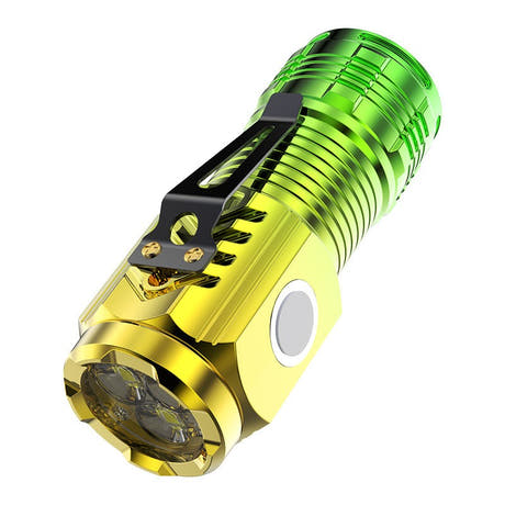 Lanterna cu 3 Nuclee LED, Raza 150m, 5W, Autonomie 4-20 Ore, Incarcare USB