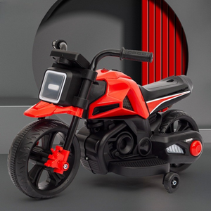 Electric Motorcycle, Training Wheels, Anti-Tipper Function, Lights and Music, 380W Motor, Children 3-7 Years Old