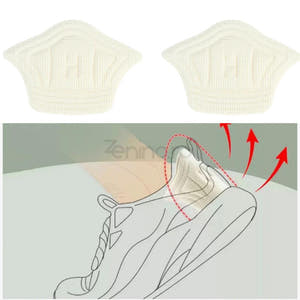 Set of 2 Cushioned Insoles, Shoe Inserts, for Heels, Corn Prevention, Universal Size, Adjustable, Black/Cream