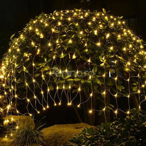 Christmas Installation, Mesh Type, LED Bulbs, 8 Light Effects, Interconnectable, Transparent Wire, 1.5m Extension Cord, Warm White, Cold White, Multicolor