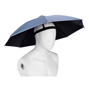 Umbrela de Cap, Banda Elastica de Prindere, Protectie Ploaie, Rezistenta UV, Diametru 69cm