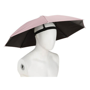 Umbrela de Cap, Banda Elastica de Prindere, Protectie Ploaie, Rezistenta UV, Diametru 69cm