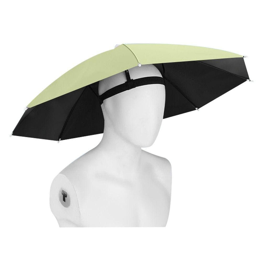 Umbrela de Cap, Banda Elastica de Prindere, Protectie Ploaie, Rezistenta UV, Diametru 69cm