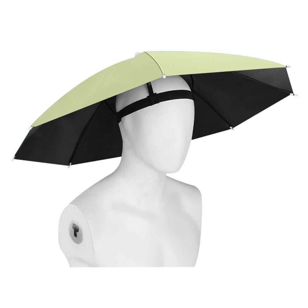 Umbrela de Cap, Banda Elastica de Prindere, Protectie Ploaie, Rezistenta UV, Diametru 69cm
