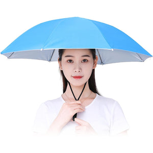 Umbrela de Cap, Protectie Ploaie, Snur Reglabil, Impermeabil, Rezistenta UV, Diametru 69cm
