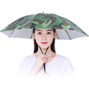 Umbrela de Cap, Protectie Ploaie, Snur Reglabil, Impermeabil, Rezistenta UV, Diametru 69cm