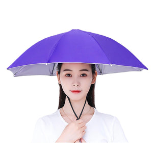 Umbrela de Cap, Protectie Ploaie, Snur Reglabil, Impermeabil, Rezistenta UV, Diametru 69cm