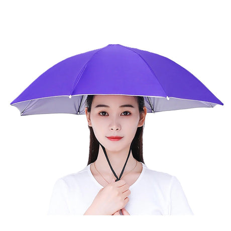 Umbrela de Cap, Snur Reglabil, Protectie Uv, Diametru 69cm