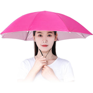 Umbrela de Cap, Protectie Ploaie, Snur Reglabil, Impermeabil, Rezistenta UV, Diametru 69cm