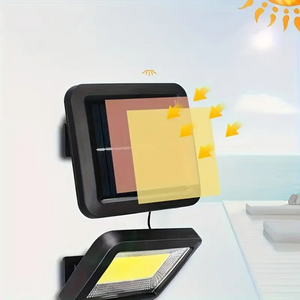 Lampa cu Panou Solar, Senzor de Miscare, 50W, 56-100 Leduri, Eficienta Energetica