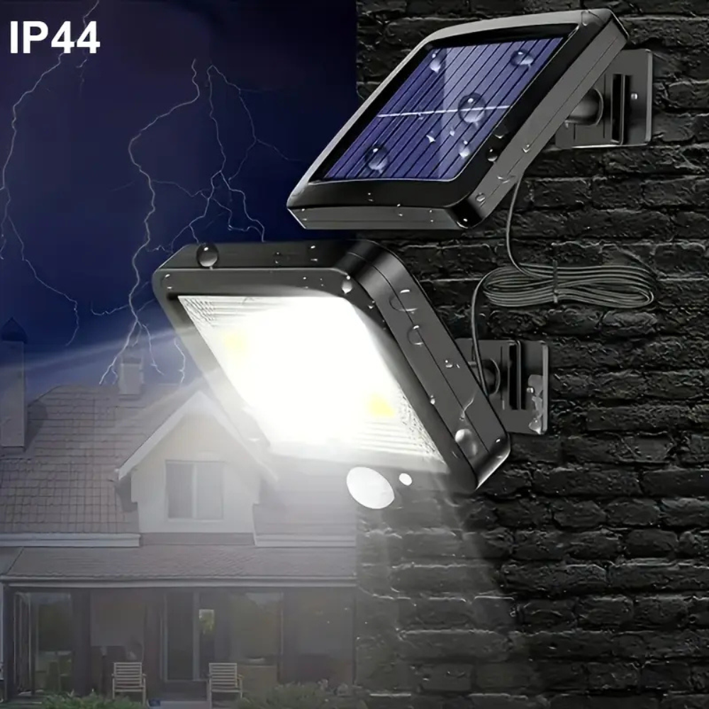 Lampa cu Panou Solar, Senzor de Miscare, 50W, 56-100 Leduri, Eficienta Energetica