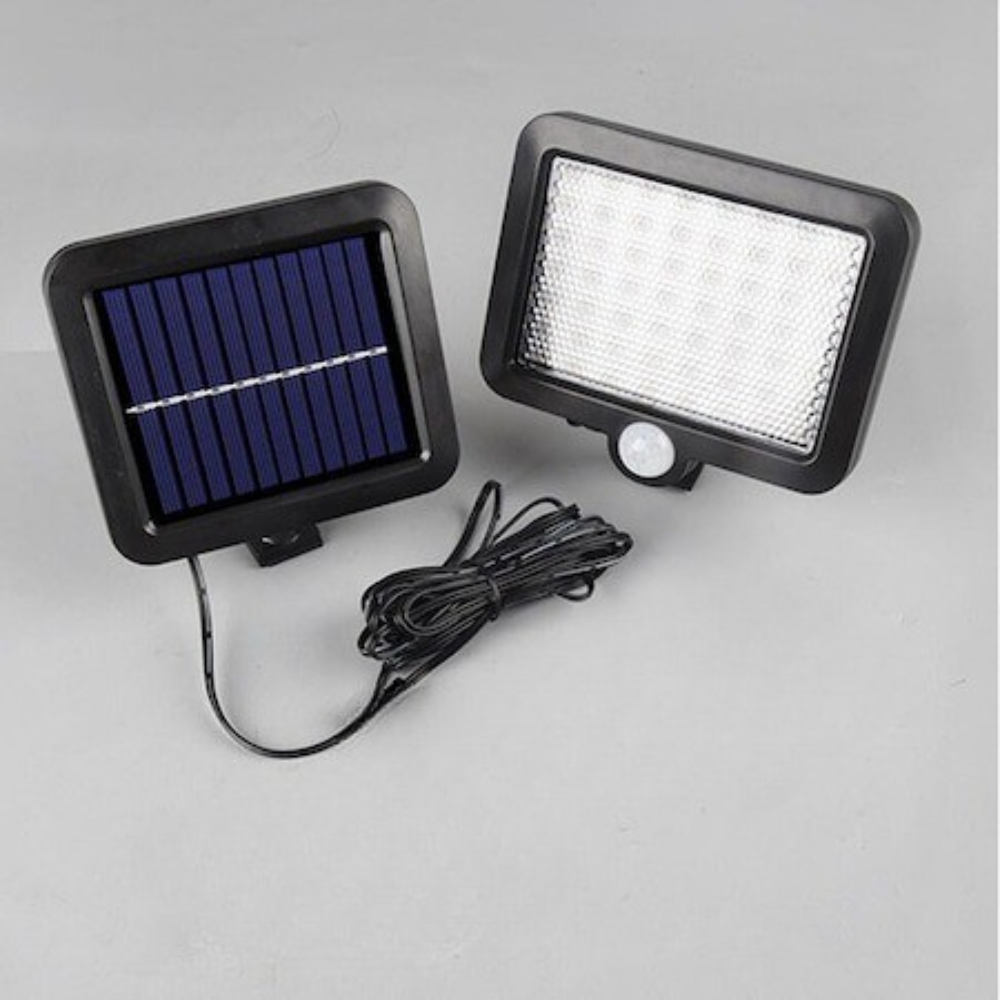 Lampa cu Panou Solar, Senzor de Miscare, 50W, 56-100 Leduri, Eficienta Energetica