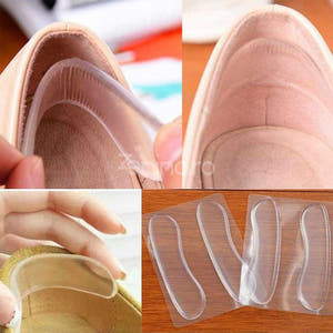 Set of 2 Invisible Insoles, Silicone, Soft Material, Inner Shoe Support, Corn Prevention, Transparent