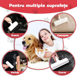 Hair Cleaning Brush, Reusable, for Any Surface, Lint Removal, White