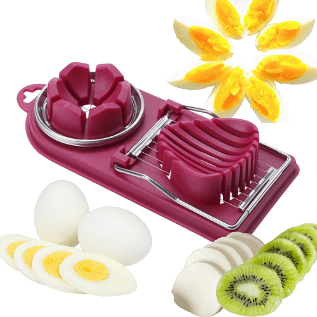 Multifunctional Slicer, 2 Shapes, for Eggs, Mozzarella, Practical, Easy to Use, 21.5cm x 8.5cm