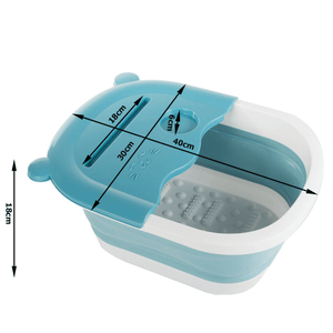 Foot Massage Tub, Foldable Model, Portable, Phone/Cup Holder, Silicone