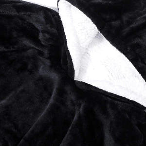 Zenino Hoodie Blanket, 2 In 1, Hood and Sleeves, Front Pocket, Warm, Padded, XXL, Universal 