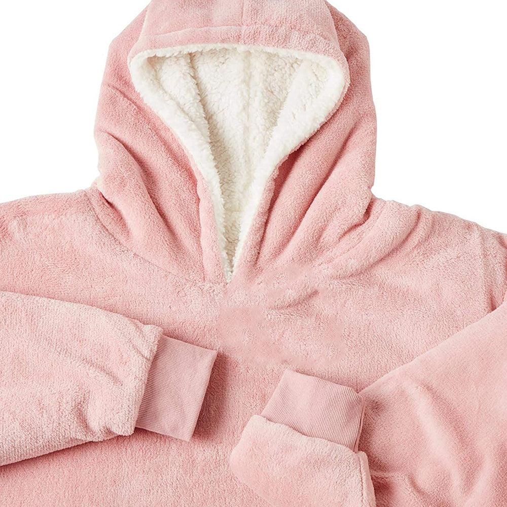 Zenino Hoodie Blanket, 2 In 1, Hood and Sleeves, Front Pocket, Warm, Padded, XXL, Universal 