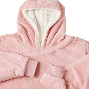 Zenino Hoodie Blanket, 2 In 1, Hood and Sleeves, Front Pocket, Warm, Padded, XXL, Universal 