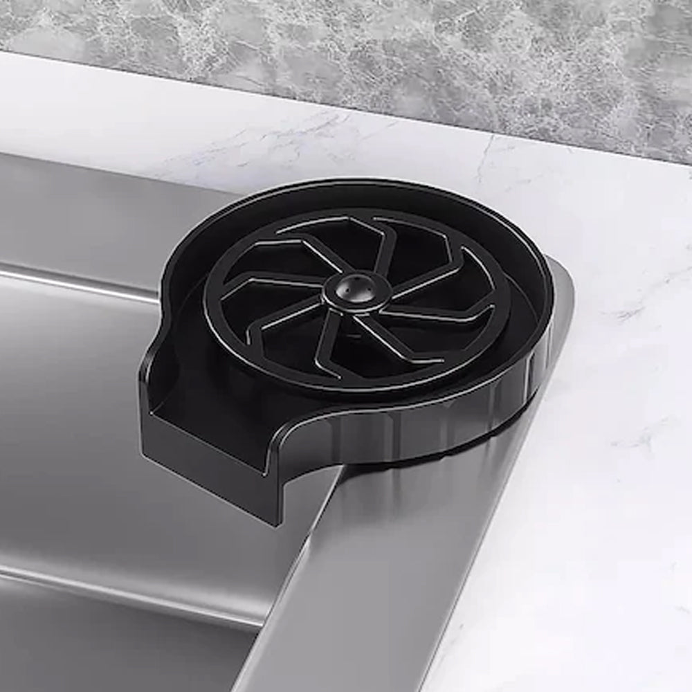 Zenino Glass/Bottle Rinser - Quick Wash, Easy Fixation to the Sink, Durable Material, Black 