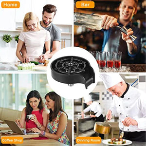 Zenino Glass/Bottle Rinser - Quick Wash, Easy Fixation to the Sink, Durable Material, Black 