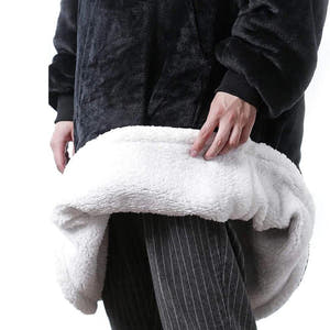 Zenino Hoodie Blanket, 2 In 1, Hood and Sleeves, Front Pocket, Warm, Padded, XXL, Universal 