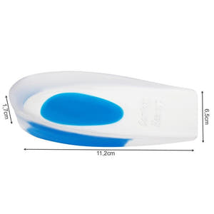 Set of 2 Elevating Insoles, Heel Support, Heel Pads, Silicone, Transparent