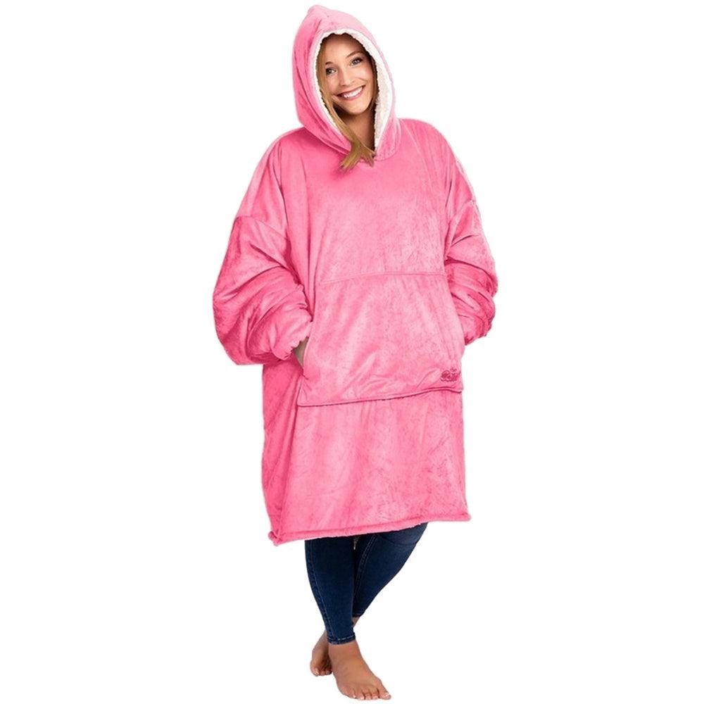 Zenino Hoodie Blanket, 2 In 1, Hood and Sleeves, Front Pocket, Warm, Padded, XXL, Universal 