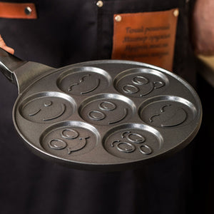 Tigaie Clatite, Antiaderenta, 7 Forme, Non-Stick, 26 cm, Negru